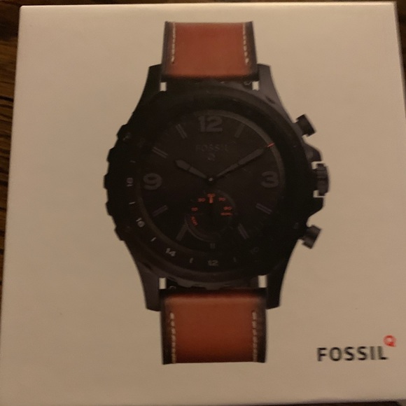 A fossil hybrid smart watch.